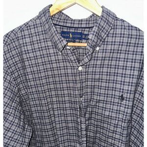Polo‎ Ralph Lauren Men's Long Sleeve Plaid Button Down 2XL/XXL 100% Cotton